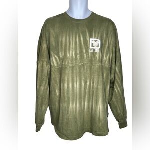 Disney Spirit Jersey Size Large Green Tie Dye Cotton